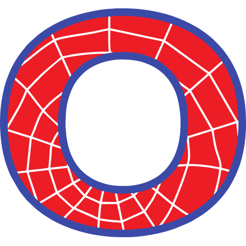 Sticker Lettrage Spider Man O