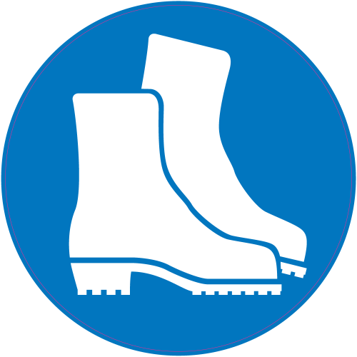 Autocollant Panneau Obligation Porter Bottes De Sécurité