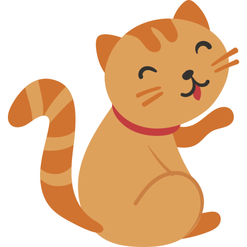 Autocollant Chat Roux