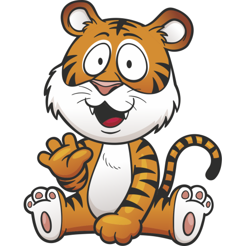 Autocollant Enfant Tigre Coucou