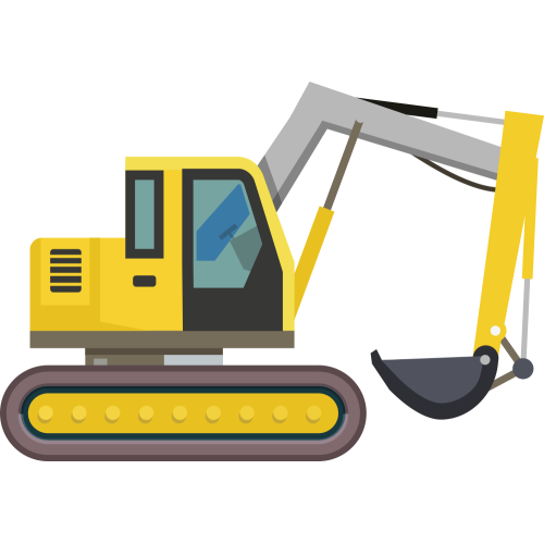 Autocollant Métier Travaux Publics Machine Chantier