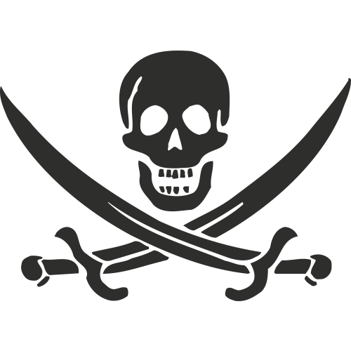 Sticker Skull Pirate