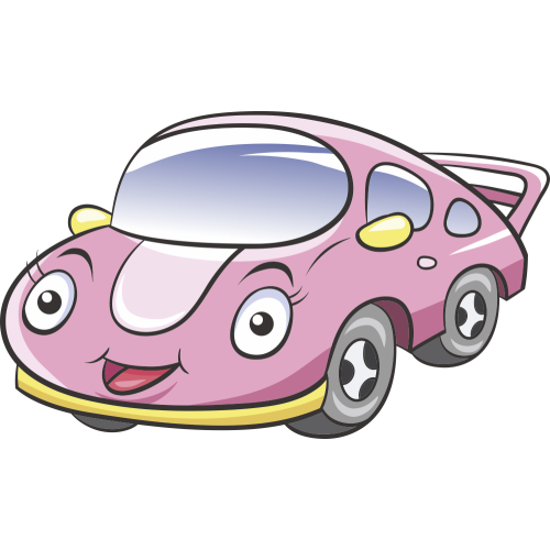 Autocollant Voiture Enfant Rose