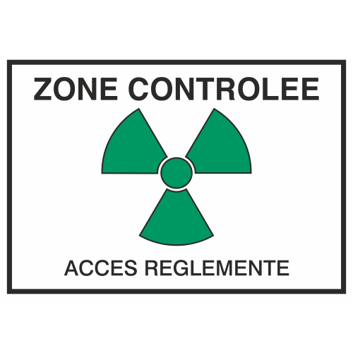 Autocollant Zone Controlée / Accès Réglementé