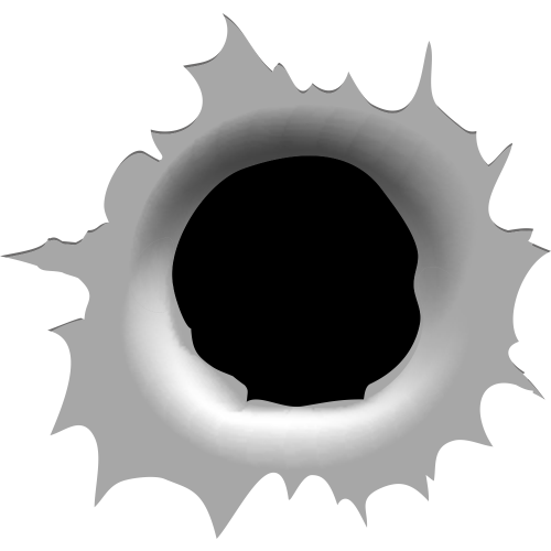 Autocollant Impact Balle