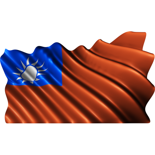 Autocollant Drapeau Taiwan