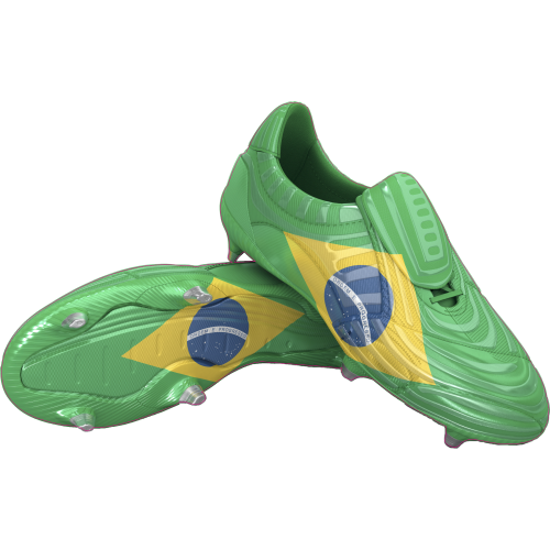 Autocollant Chaussure Foot Brésil