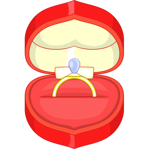 Autocollant Métier Bijoux Bague Ecrin