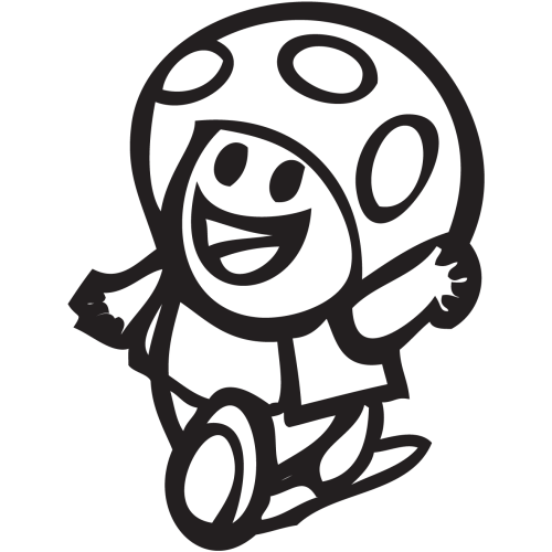 Sticker Mario Toad