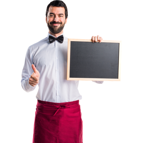 Autocollant Personne Serveur Ardoise