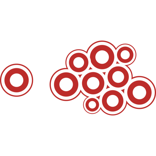 Autocollant Cercle Moderne Rouge