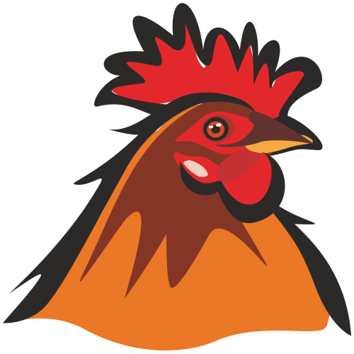 Autocollant Logo Animaux Ferme Poule