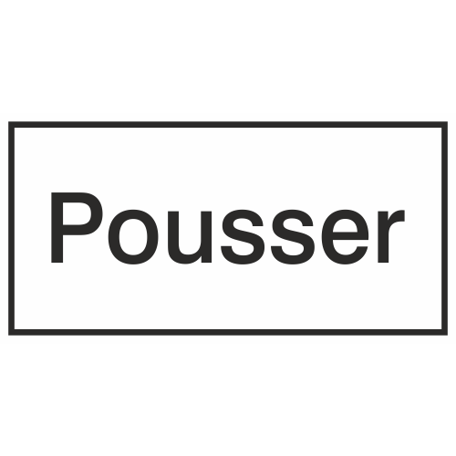 Autocollant Information Pousser