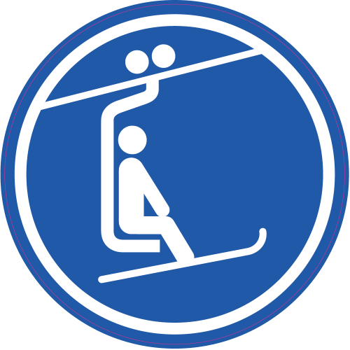 Autocollant Panneau Obligation Télésièges