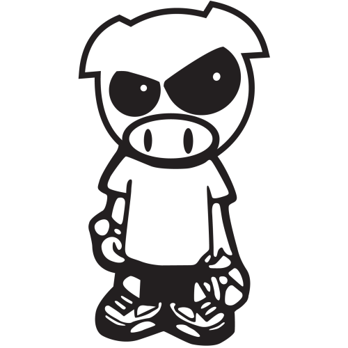 Sticker Jdm Pig
