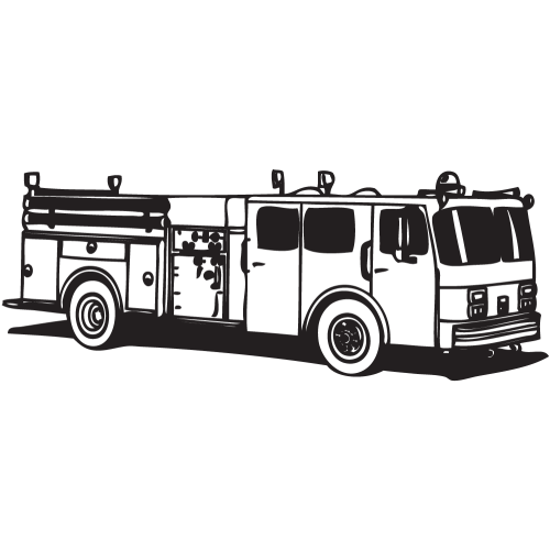 Sticker Camion De Pompier