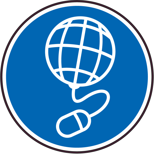 Autocollant Panneau Obligation Connexion Internet