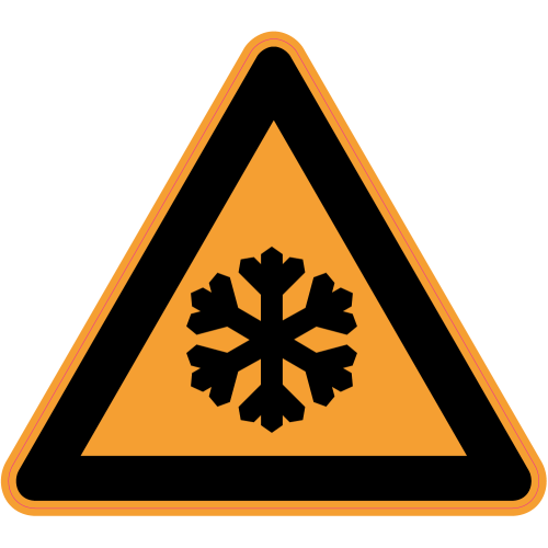 Autocollant Panneau Danger Basse Température