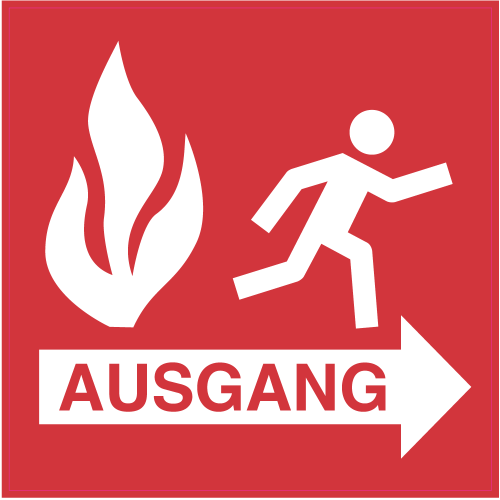 Autocollant Panneau Indication Incendie Sortie De Secours Exit