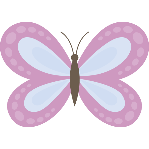 Autocollant Papillon Rose