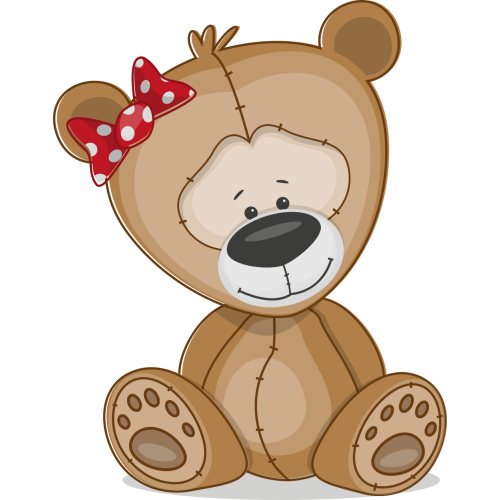 Autocollant Mignon Ours