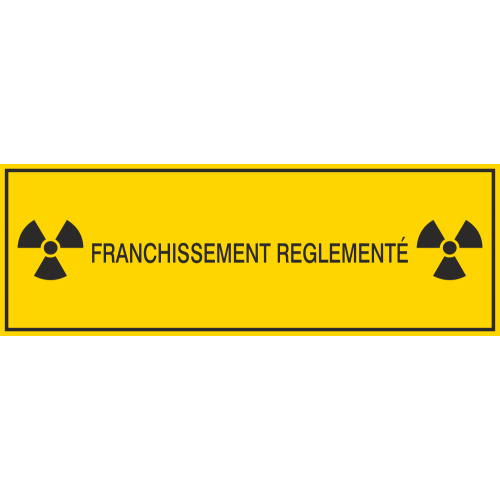 Autocollant Franchissement Réglémenté