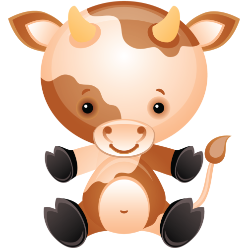 Autocollant Vache 2 Pour Enfants