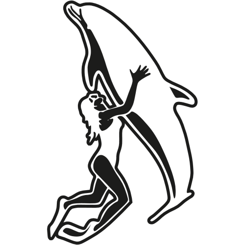 Sticker Femme Dauphin