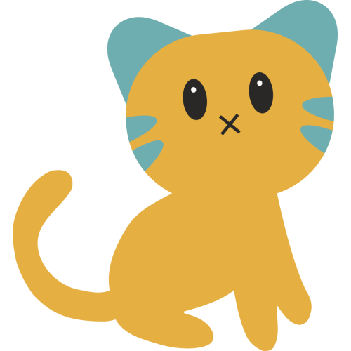 Autocollant Chat Jaune