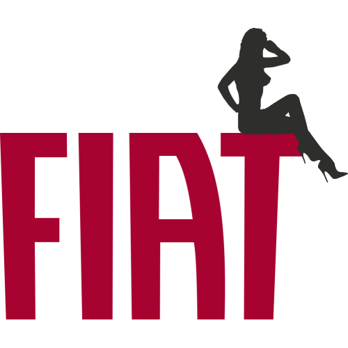 Autocollant Sexy Logo Fiat