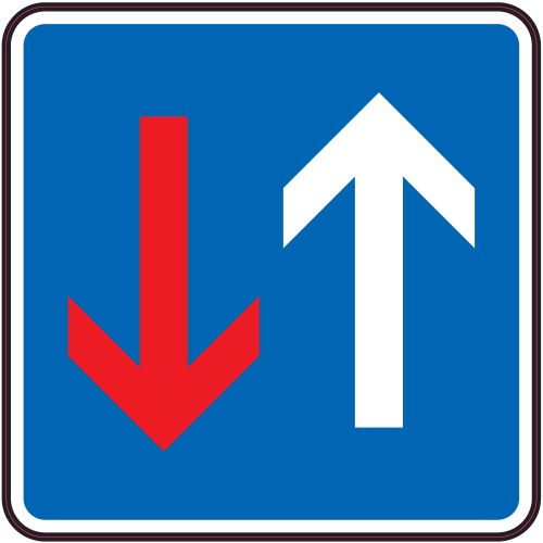 Autocollant Panneau Indication Priorité Circulation