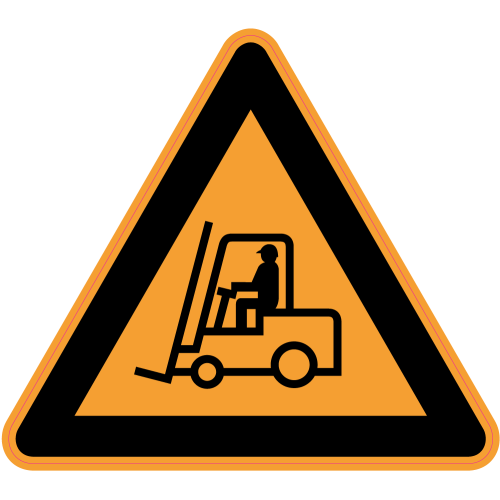 Autocollant Panneau Danger Véhicules De Manutention