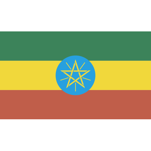 Autocollant Drapeau Ethiopie