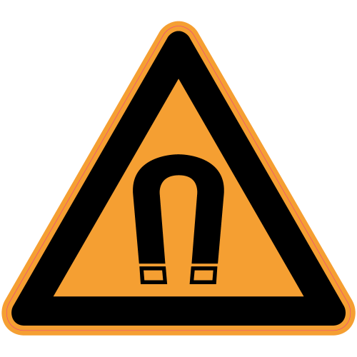 Autocollant Panneau Danger Champs Magnétique