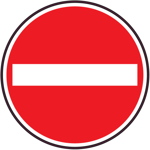 Autocollant Panneau Interdiction Sens Interdit