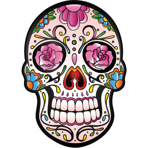 Autocollant Calavera - Tete De Mort Mexicaine