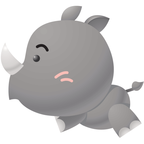 Autocollant Rhinoceros Pour Enfants