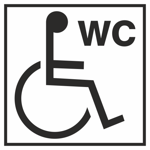 Autocollant Information Wc Handicapé