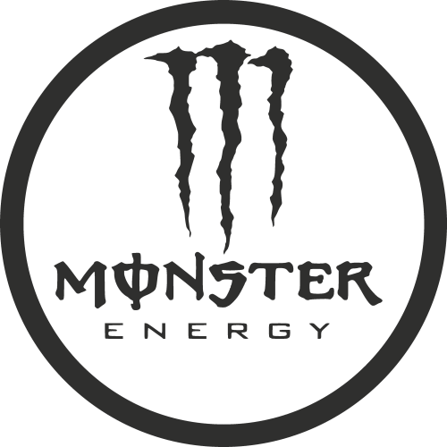 Sticker Monster Energy Fond Blanc