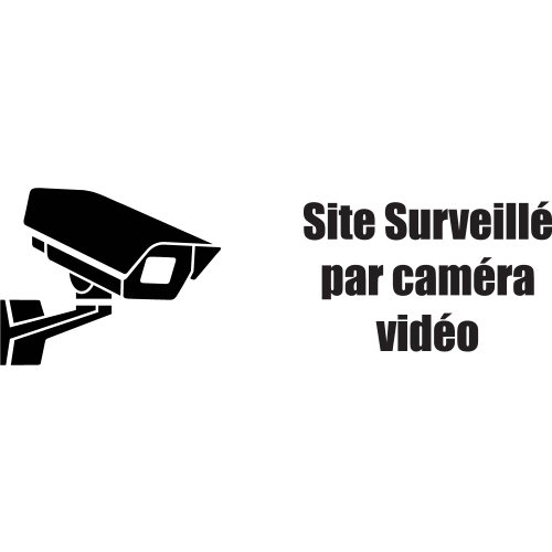 Autocollant Site Surveillé Par Caméra Vidéo