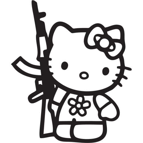 Sticker Hello Kitty Guerrier