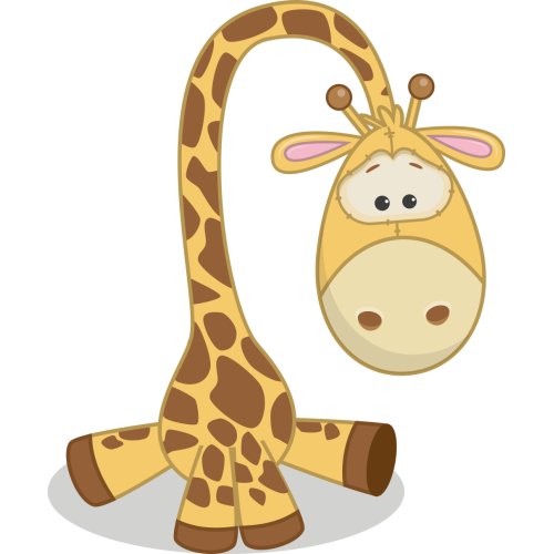 Autocollant Mignon Girafe