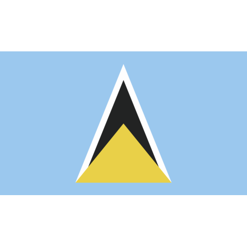 Autocollant Drapeau Sainte Lucie