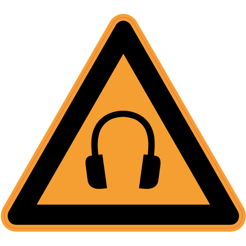 Autocollant Panneau Danger Port Du Casque Anti-bruit Obligatoire