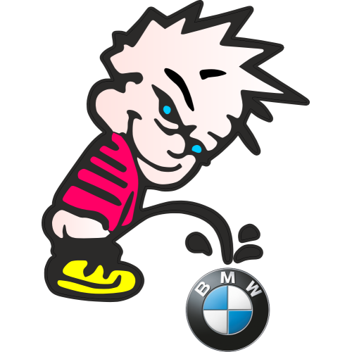 Autocollant Pisse Boy Bmw
