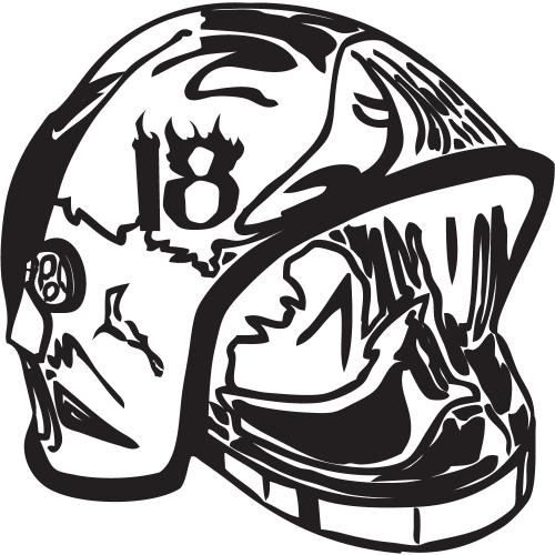 Sticker Casque De Pompier