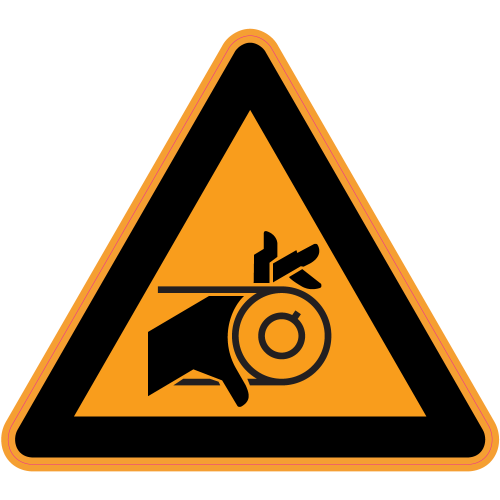 Autocollant Panneau Danger Risque De Blessure Des Mains