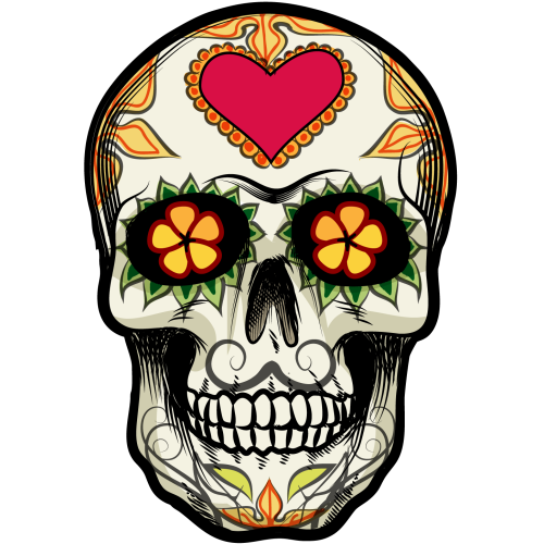 Autocollant Calavera - Tete De Mort Mexicaine