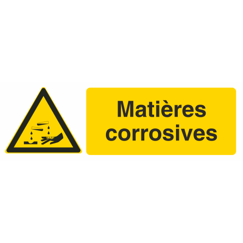 Autocollant Produit Dangereux Matières Corrosives