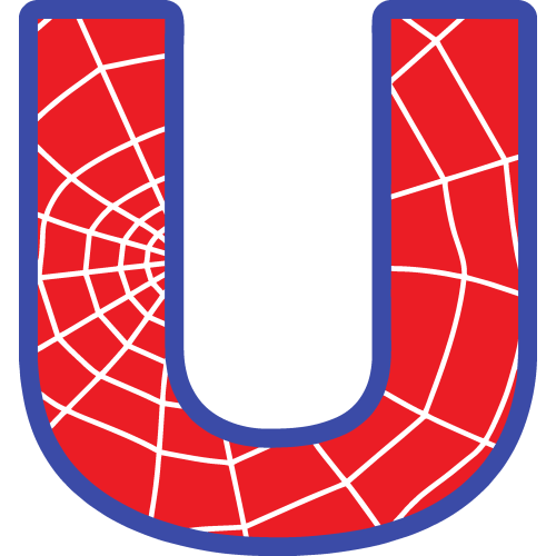 Sticker Lettrage Spider Man U